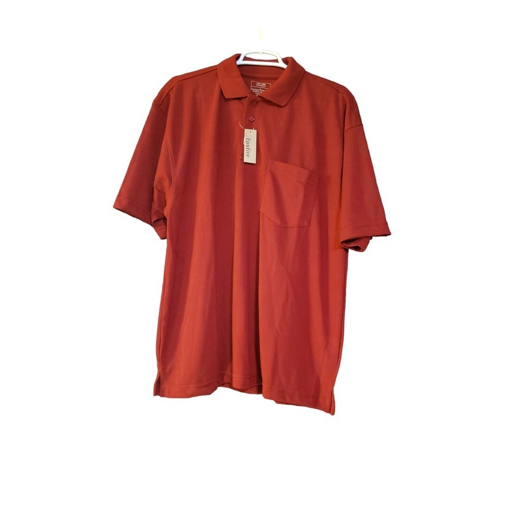 Fox Fire Sportswear Polo Shirt Men's Adult Size‎ L Pocket Collar Golf Athlesiure
